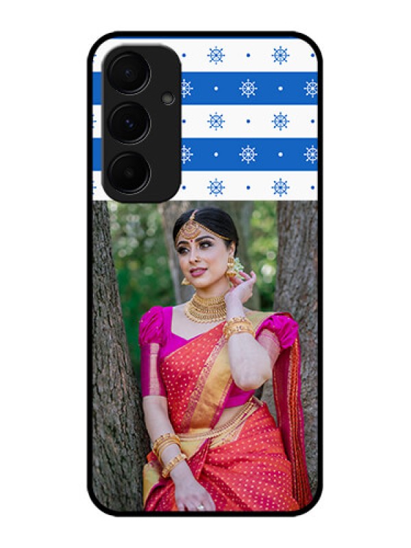 Custom Samsung Galaxy A35 5G Custom Glass Phone Case - Snow Pattern Design