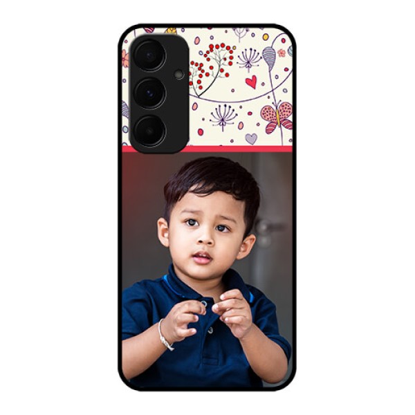 Samsung Galaxy A35 5G Custom Glass Phone Case - Premium Floral Design