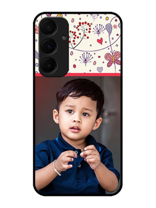 Custom Samsung Galaxy A35 5G Custom Glass Phone Case - Premium Floral Design