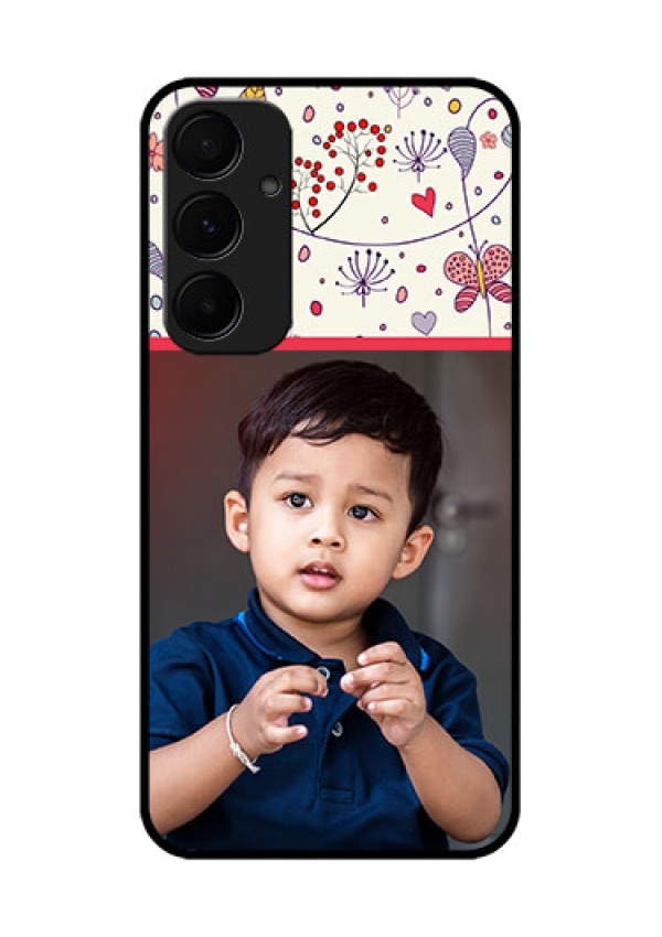 Samsung Galaxy A35 5G Custom Glass Phone Case - Premium Floral Design