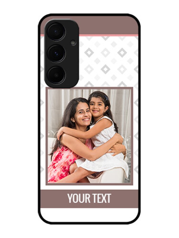 Custom Samsung Galaxy A35 5G Custom Glass Phone Case - Simple Diamond Design