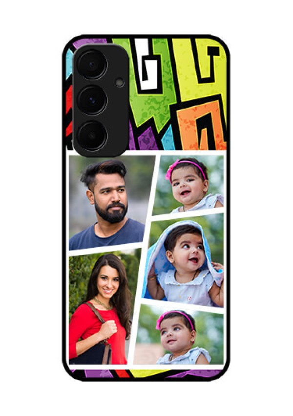 Samsung Galaxy A35 5G Custom Glass Phone Case - Graffiti Pattern Design