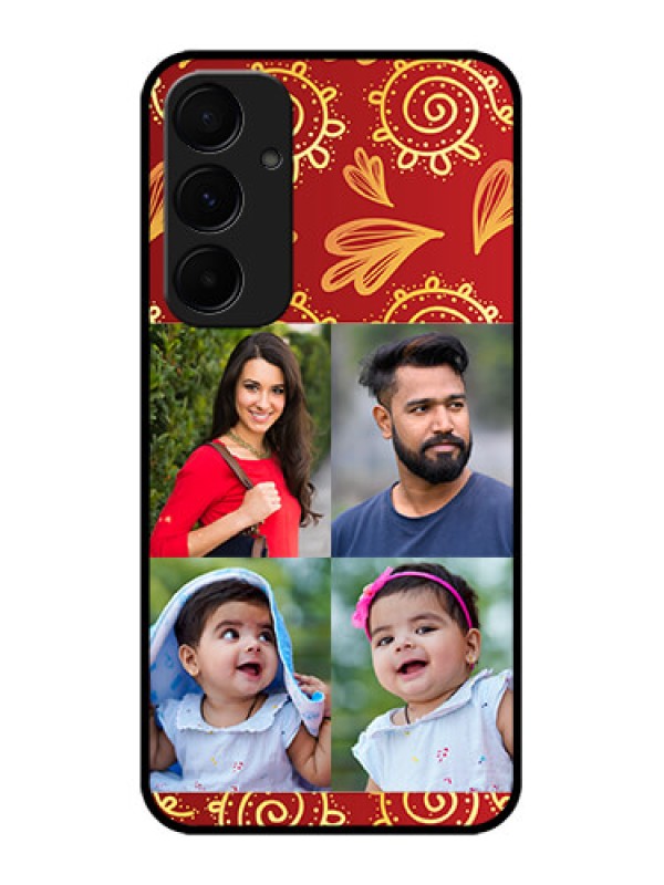 Custom Samsung Galaxy A35 5G Custom Glass Phone Case - 4 Image Traditional Design