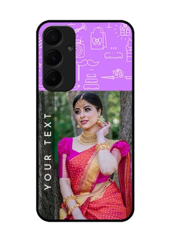 Samsung Galaxy A35 5G Custom Glass Phone Case - Birthday Icons Design