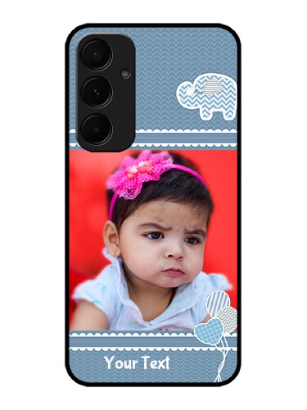 Custom Samsung Galaxy A35 5G Custom Glass Phone Case - With Kids Pattern Design