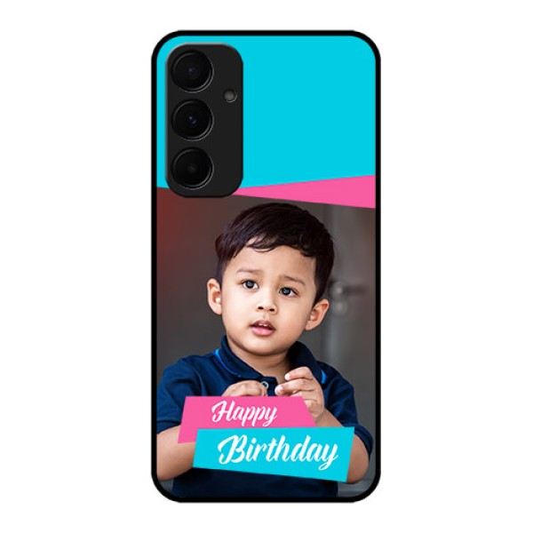 Samsung Galaxy A35 5G Custom Glass Phone Case - Image Holder With 2 Color Design Samsung Galaxy A35 5G Custom Glass Phone Case - Image Holder With 2 Color Design