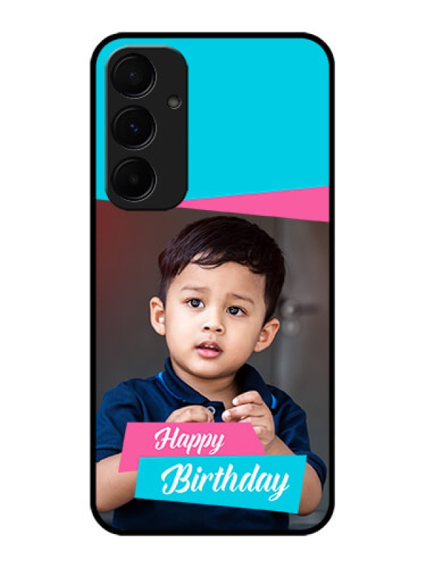 Custom Samsung Galaxy A35 5G Custom Glass Phone Case - Image Holder With 2 Color Design