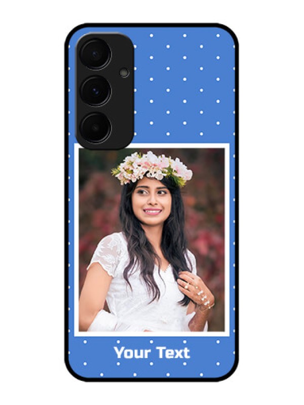 Custom Samsung Galaxy A35 5G Custom Glass Phone Case - Polka Dots Design