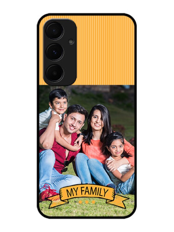 Custom Samsung Galaxy A35 5G Custom Glass Phone Case - My Family Design