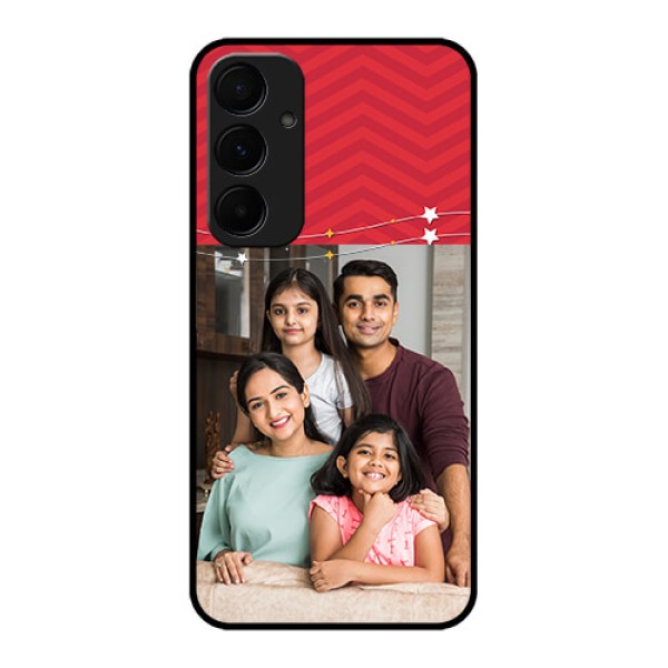 Samsung Galaxy A35 5G Custom Glass Phone Case - Happy Family Design