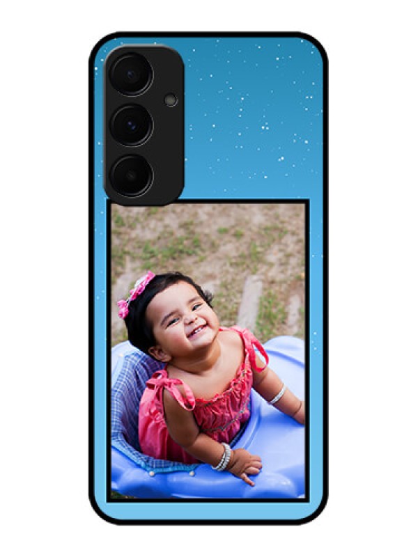 Custom Samsung Galaxy A35 5G Custom Glass Phone Case - Wave Pattern Colorful Design