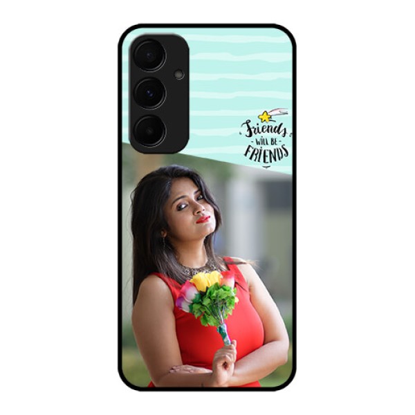 Samsung Galaxy A35 5G Custom Glass Phone Case - Friends Picture Icon Design Samsung Galaxy A35 5G Custom Glass Phone Case - Friends Picture Icon Design