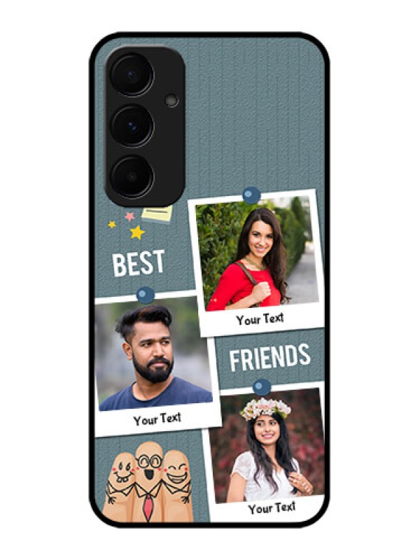 Custom Samsung Galaxy A35 5G Custom Glass Phone Case - Sticky Frames And Friendship Design