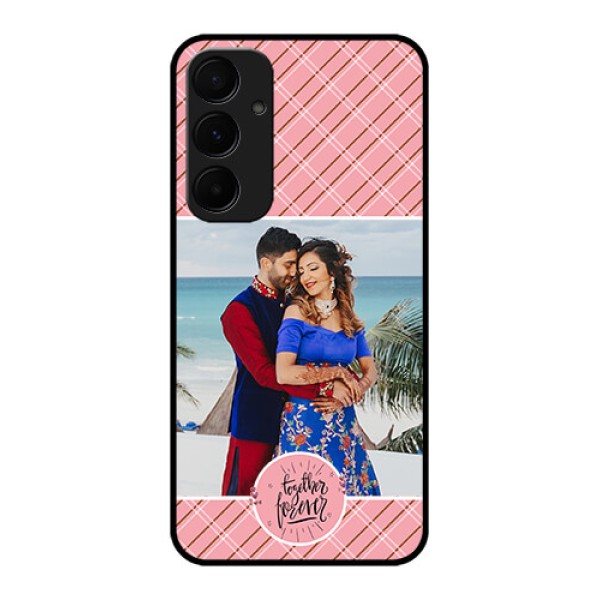 Samsung Galaxy A35 5G Custom Glass Phone Case - Together Forever Design Samsung Galaxy A35 5G Custom Glass Phone Case - Together Forever Design