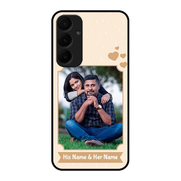 Samsung Galaxy A35 5G Custom Glass Phone Case - With Confetti Love Design Samsung Galaxy A35 5G Custom Glass Phone Case - With Confetti Love Design