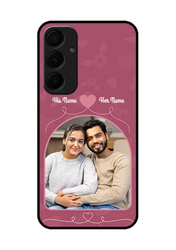Samsung Galaxy A35 5G Custom Glass Phone Case - Love Floral Design