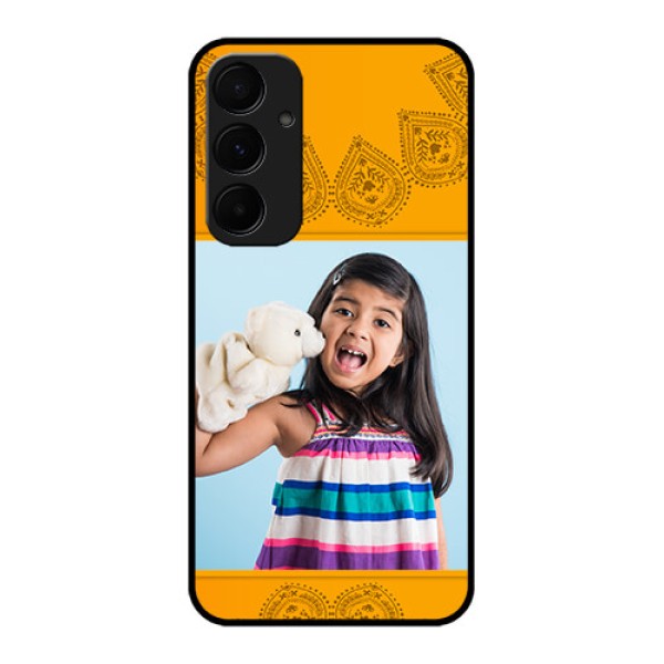 Samsung Galaxy A35 5G Custom Glass Phone Case - Photo Wedding Design Samsung Galaxy A35 5G Custom Glass Phone Case - Photo Wedding Design