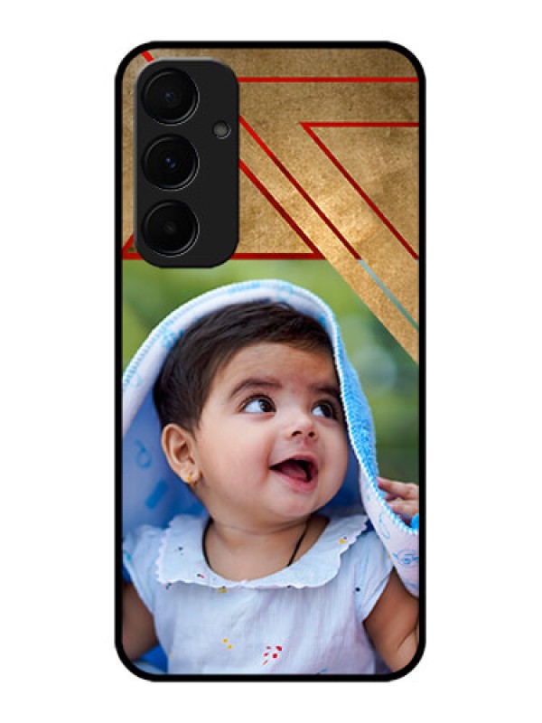 Custom Samsung Galaxy A35 5G Custom Glass Phone Case - Gradient Abstract Texture Design