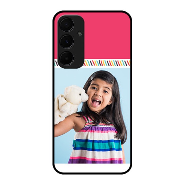 Samsung Galaxy A35 5G Custom Glass Phone Case - Line Art Design