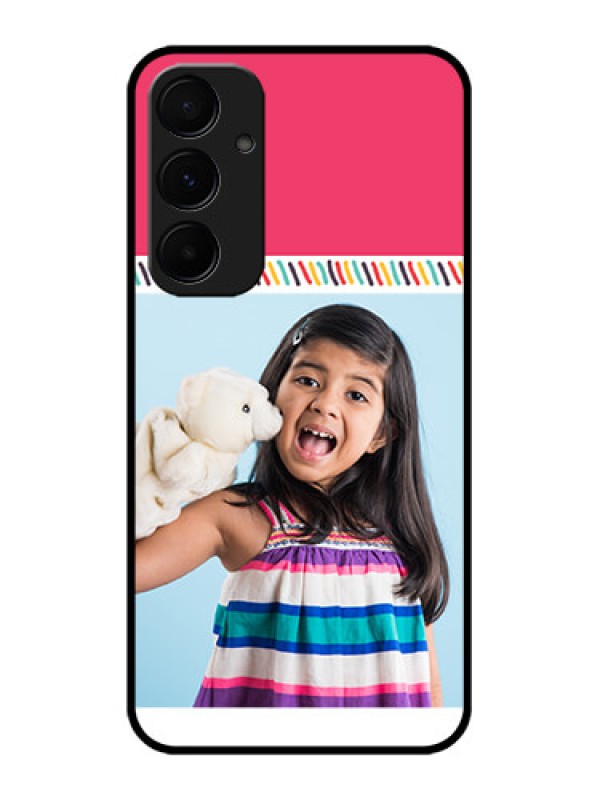 Custom Samsung Galaxy A35 5G Custom Glass Phone Case - Line Art Design