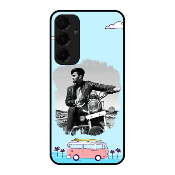 Samsung Galaxy A35 5G Custom Glass Phone Case - Travel & Adventure Design Samsung Galaxy A35 5G Custom Glass Phone Case - Travel & Adventure Design