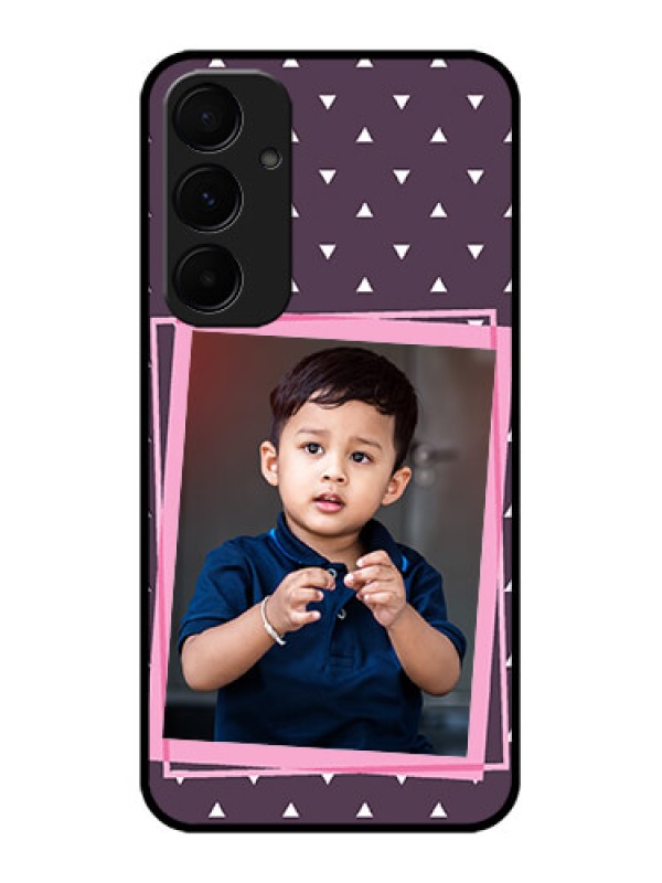 Custom Samsung Galaxy A35 5G Custom Glass Phone Case - Triangle Pattern Dotted Design