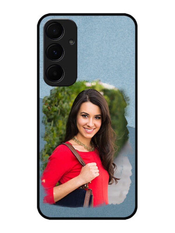 Custom Samsung Galaxy A35 5G Custom Glass Phone Case - Grunge Line Art Design