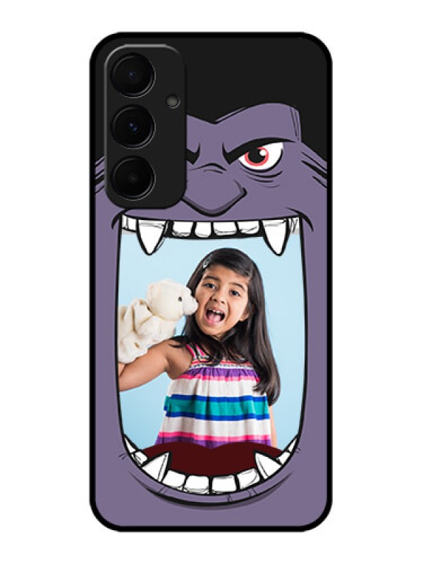 Custom Samsung Galaxy A35 5G Custom Glass Phone Case - Angry Monster Design