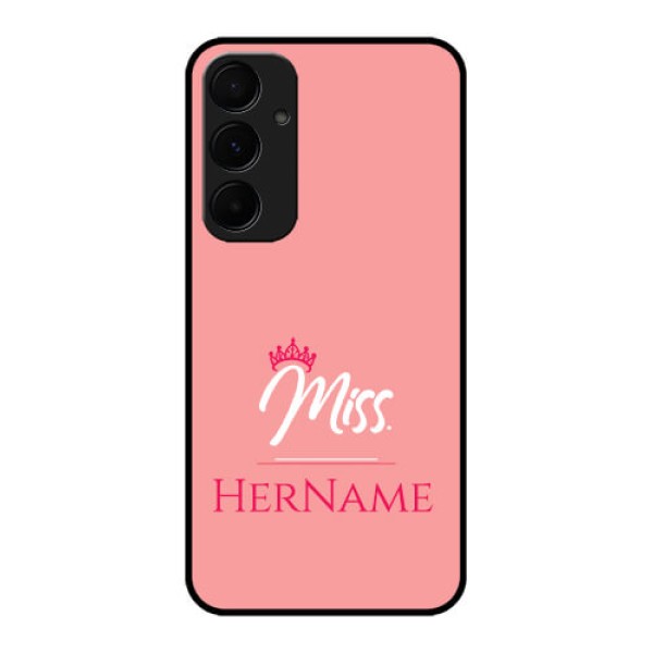 Samsung Galaxy A35 5G Custom Glass Phone Case - Mrs With Name Design