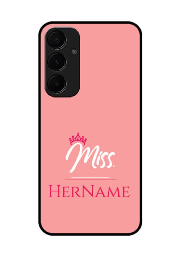 Samsung Galaxy A35 5G Custom Glass Phone Case - Mrs With Name Design