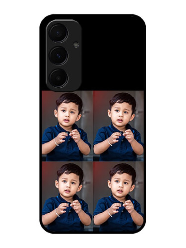 Custom Samsung Galaxy A35 5G Custom Glass Phone Case - 4 Image Holder Design