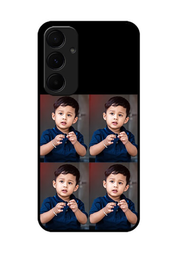 Samsung Galaxy A35 5G Custom Glass Phone Case - 4 Image Holder Design