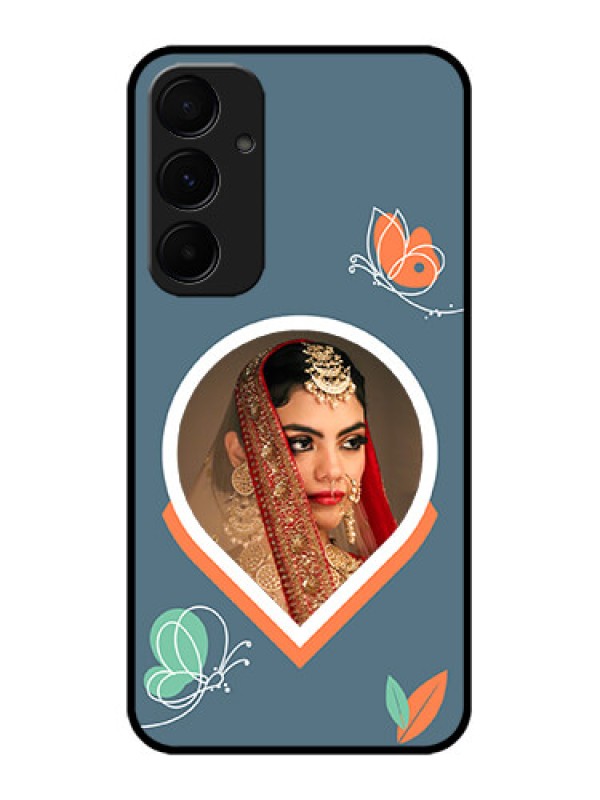 Custom Samsung Galaxy A35 5G Custom Glass Phone Case - Droplet Butterflies Design