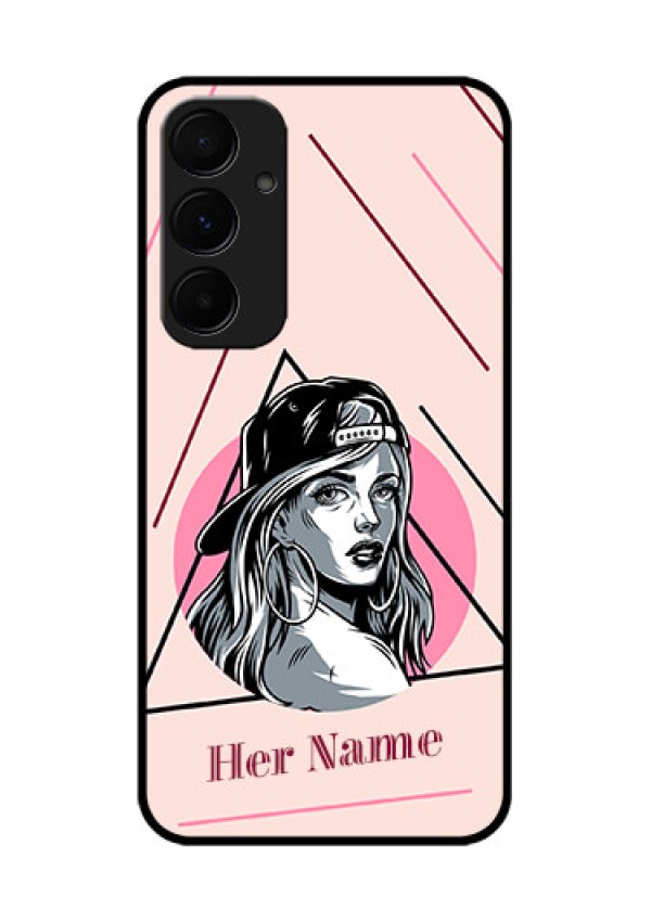 Samsung Galaxy A35 5G Custom Glass Phone Case - Rockstar Girl Design