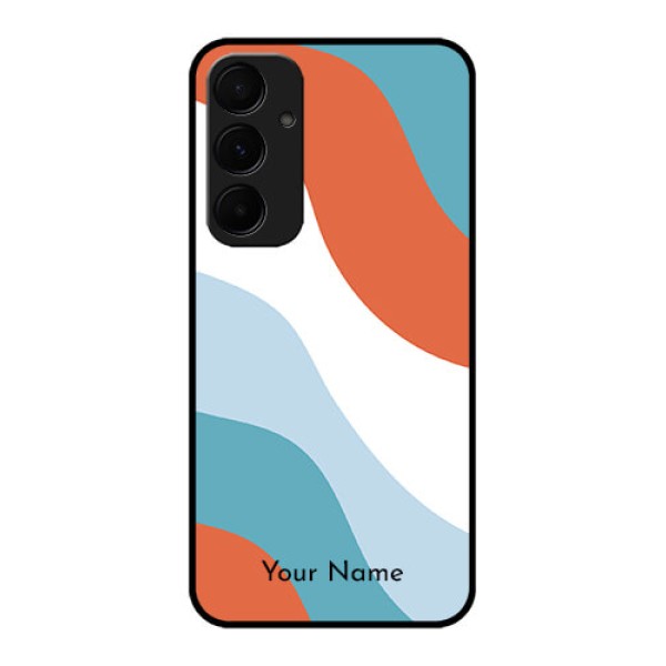 Samsung Galaxy A35 5G Custom Glass Phone Case - Coloured Waves Design