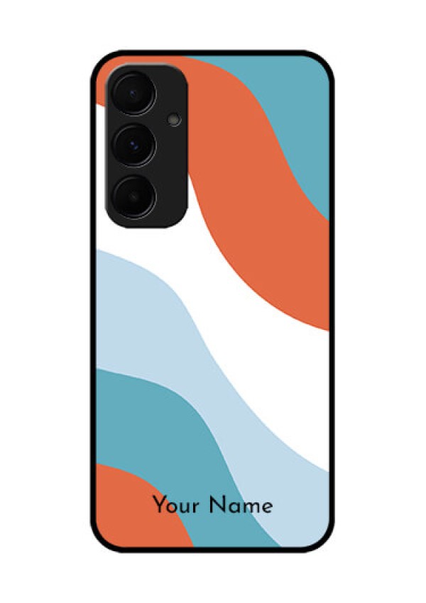 Samsung Galaxy A35 5G Custom Glass Phone Case - Coloured Waves Design