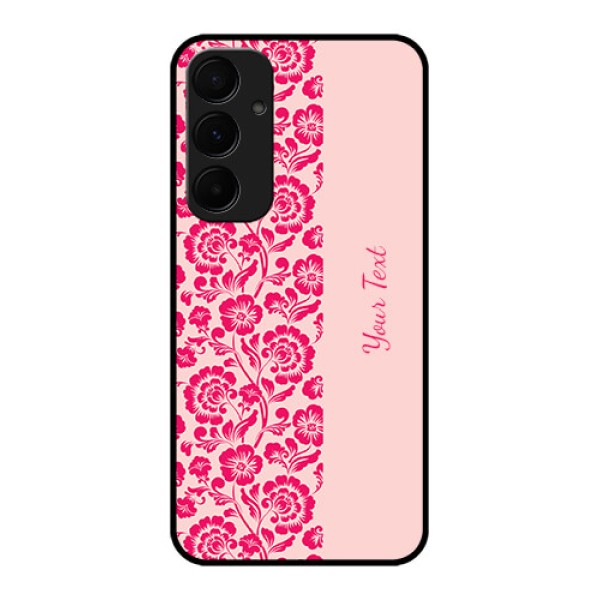 Samsung Galaxy A35 5G Custom Glass Phone Case - Attractive Floral Pattern Design Samsung Galaxy A35 5G Custom Glass Phone Case - Attractive Floral Pattern Design
