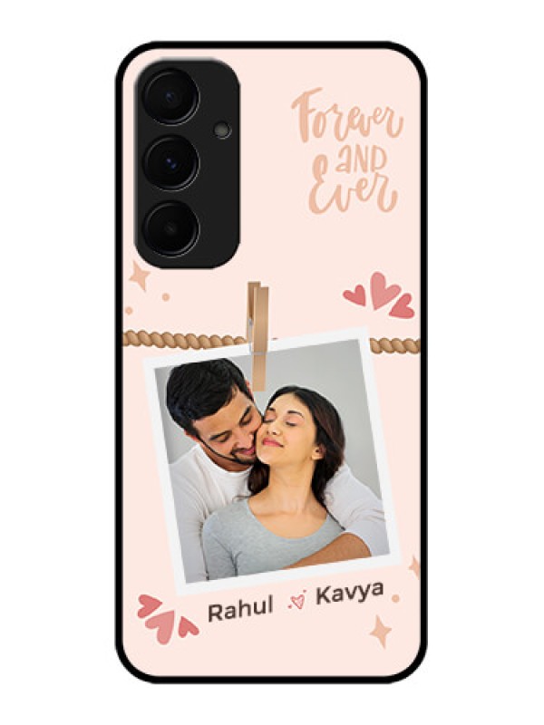 Custom Samsung Galaxy A35 5G Custom Glass Phone Case - Forever And Ever Love Design