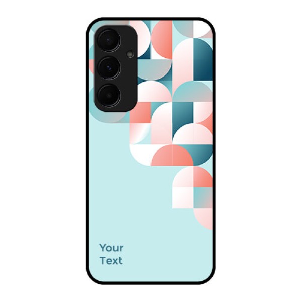 Samsung Galaxy A35 5G Custom Glass Phone Case - Stylish Semi - Circle Pattern Design Samsung Galaxy A35 5G Custom Glass Phone Case - Stylish Semi - Circle Pattern Design