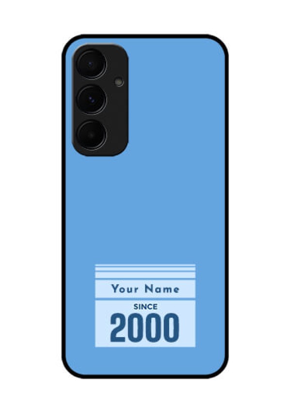 Samsung Galaxy A35 5G Custom Glass Phone Case - Custom Year Of Birth Design