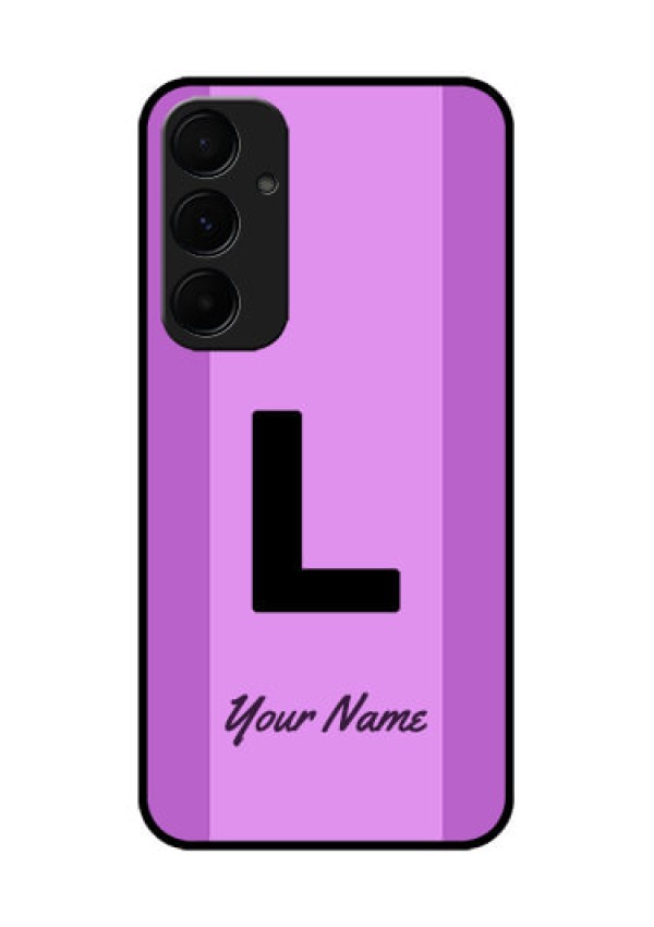Samsung Galaxy A35 5G Custom Glass Phone Case - Tricolor Custom Text Design