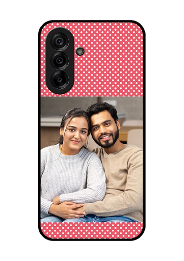 Galaxy A36 5G Custom Glass Phone Case - White Dotted Design