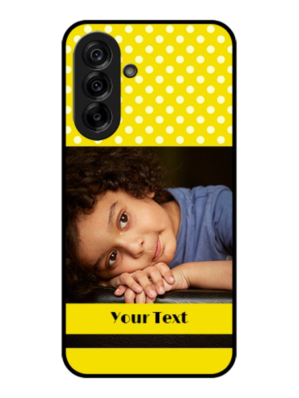Custom Galaxy A36 5G Custom Glass Phone Case - Bright Yellow Case Design