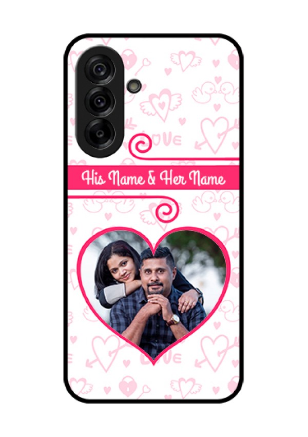 Galaxy A36 5G Custom Glass Phone Case - Heart Shape Love Design
