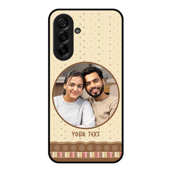 Galaxy A36 5G Custom Glass Phone Case - Brown Dotted Mobile Case Design Galaxy A36 5G Custom Glass Phone Case - Brown Dotted Mobile Case Design