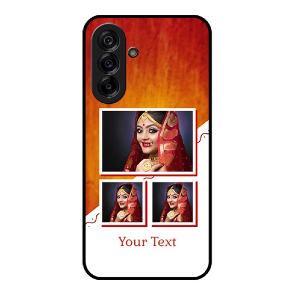 Galaxy A36 5G Custom Glass Phone Case - Wedding Memories Design
