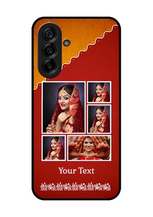 Galaxy A36 5G Custom Glass Phone Case - Wedding Pic Upload Design
