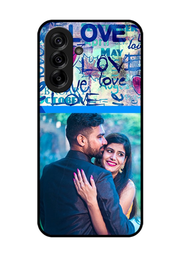 Galaxy A36 5G Custom Glass Phone Case - Colorful Love Design
