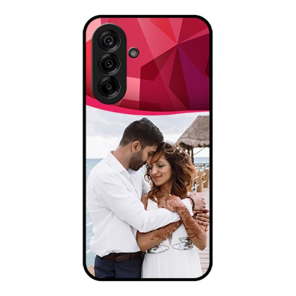 Galaxy A36 5G Custom Glass Phone Case - Red Abstract Design Galaxy A36 5G Custom Glass Phone Case - Red Abstract Design