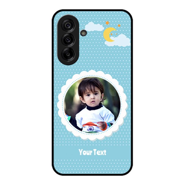 Galaxy A36 5G Custom Glass Phone Case - Violet Pattern Design